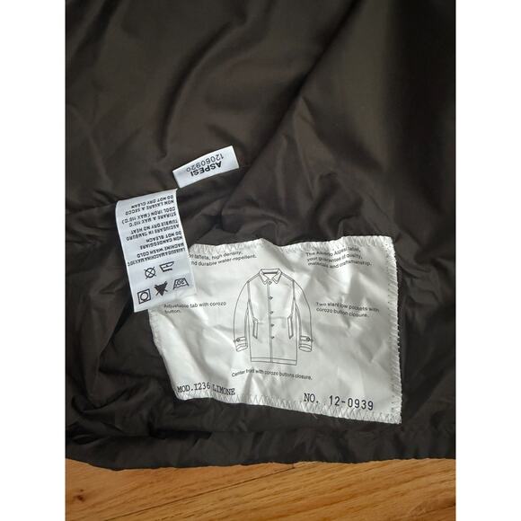 ASPESI packable trench mac rain coat Size L (fits medium) olive green - Picture 5 of 5